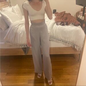 Zara Light Purple High-Waisted Flowy Pants Size XS
